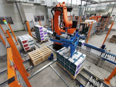 robot automatizált raklapkezelés paletta