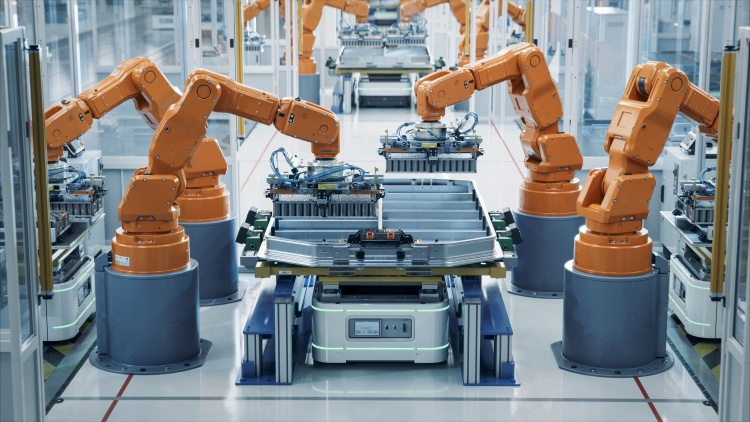 digitalizált autógyártás robot