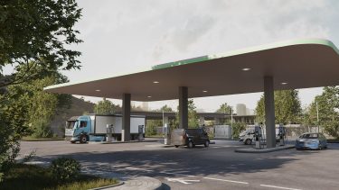 siemens elektromos töltőállomás kamion nyergesvontató