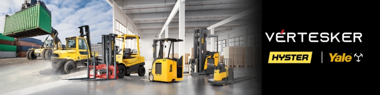 Ipari környezetben használt villástargonca, amely a modern raktárlogisztika egyik alapgépe.