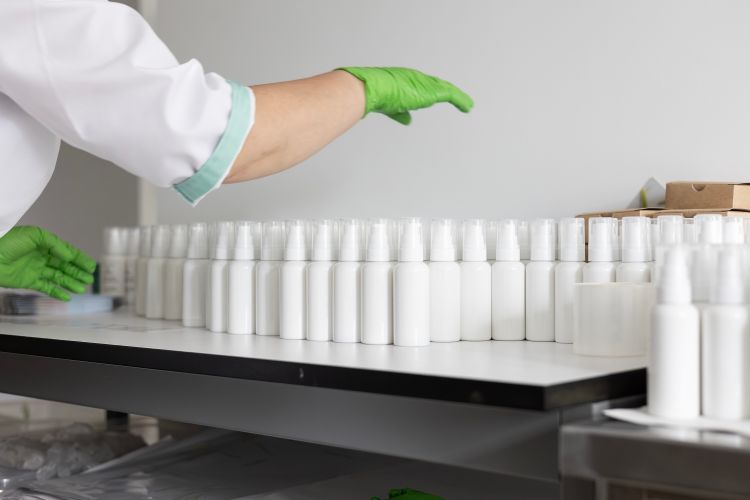 Flakonok gyártás előkészítésben