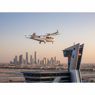 Légitaxi vertiport Dubaj felett