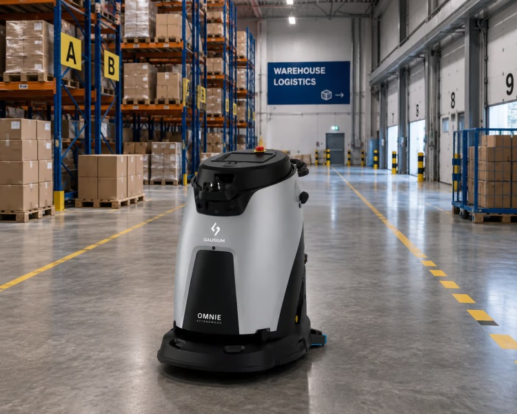 takarító robot egy szálloda padlóját takarítja